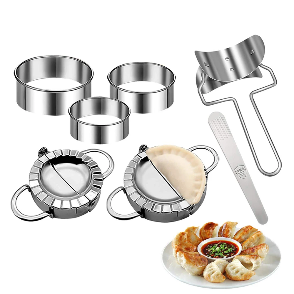 Dumpling Press Set - الفولاذ المقاوم للصدأ قالب زلابية صانع