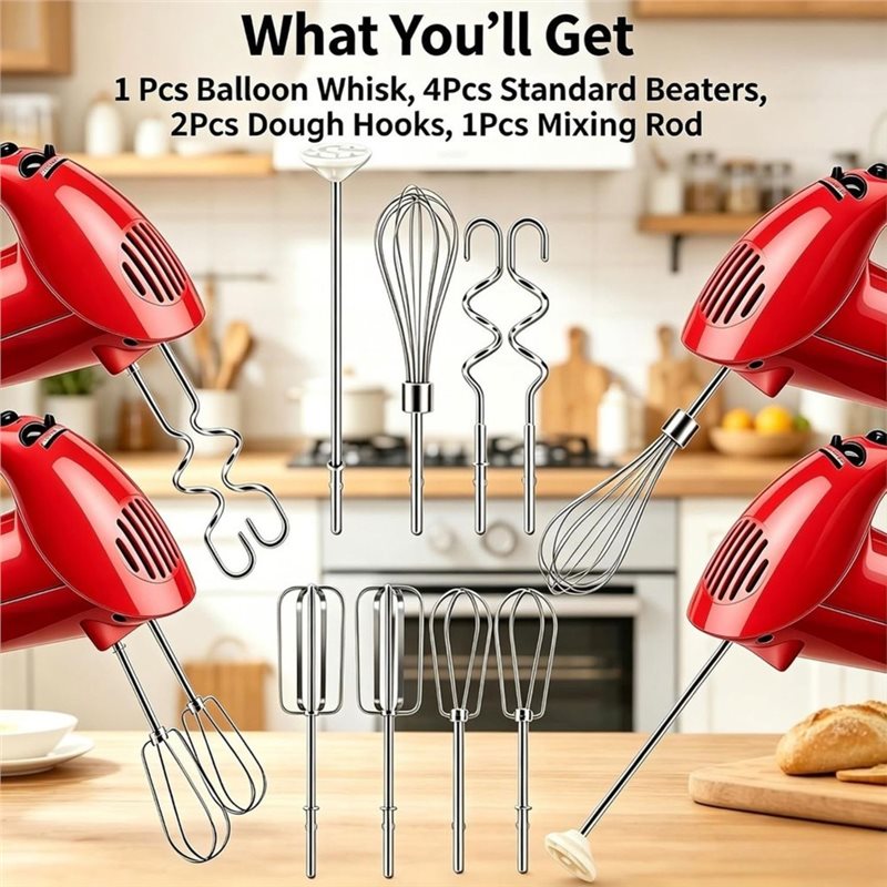 B02C-مجموعة ملحقات خلاط يدوي م - مراجعة Kitchenaid Mixer Hand Mixer وسعره