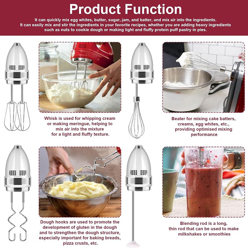 مرفقات خلاط يدوي، خفق، قضيب خل - مراجعة Kitchenaid Mixer Hand Mixer وسعره