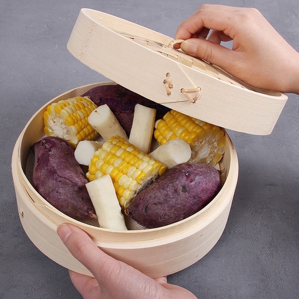 سلة باخرة من الخيزران مع غطاء  - مراجعة Bao Steamer Bamboo وسعره