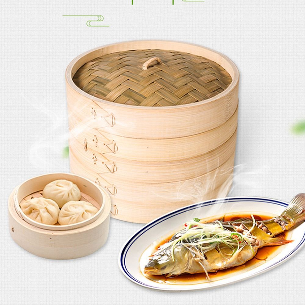 سلة باخرة صينية سلة باخرة من ا - مراجعة Bao Steamer Bamboo وسعره